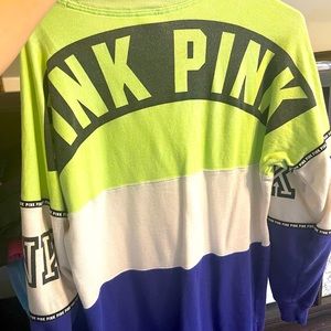 Pink crew long sleeve size:XS